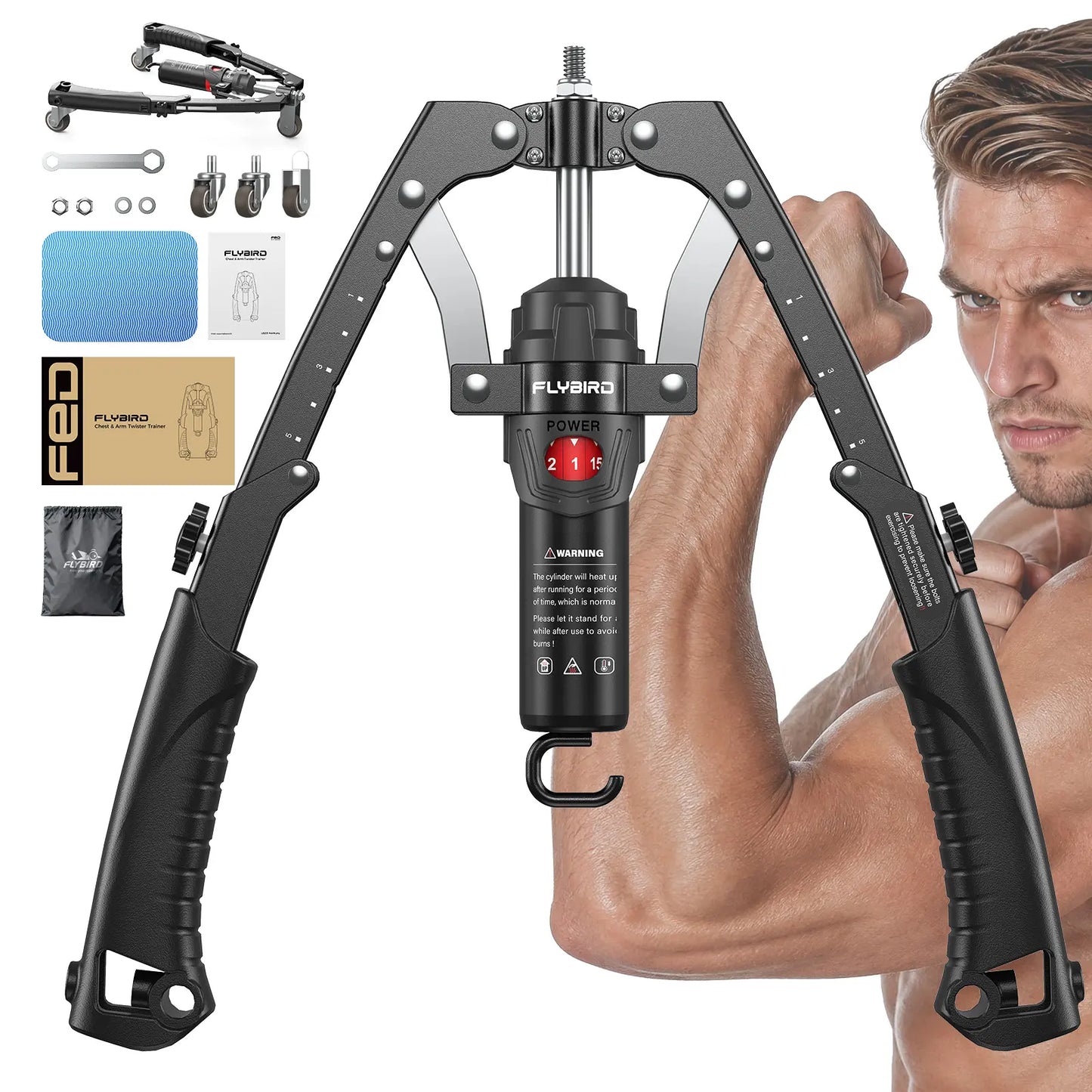 Chest & Arm Strength Trainer – Adjustable Resistance from 22 to 440 lbs for Progressive Strength Training