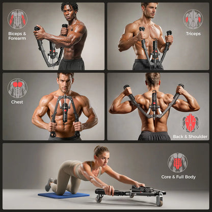 Chest & Arm Strength Trainer – Adjustable Resistance from 22 to 440 lbs for Progressive Strength Training