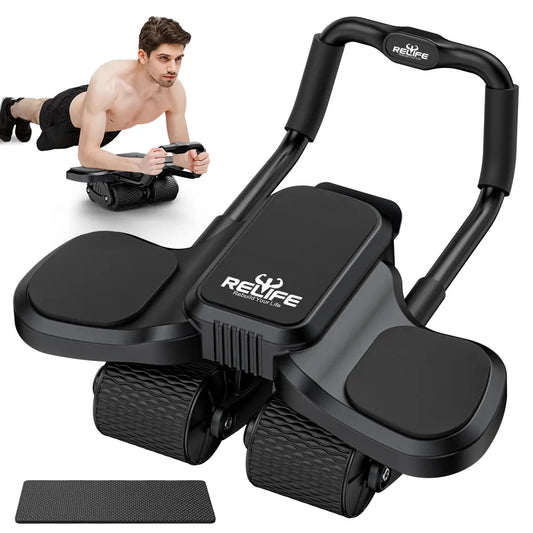 Abdominal exercise machine, ab wheel, automatic rebound.