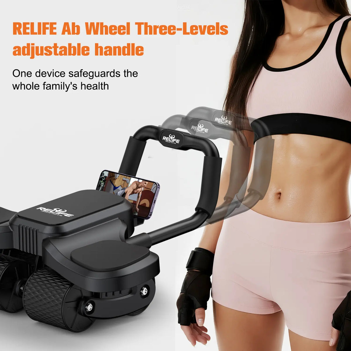 Abdominal exercise machine, ab wheel, automatic rebound.