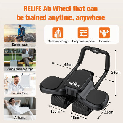 Abdominal exercise machine, ab wheel, automatic rebound.